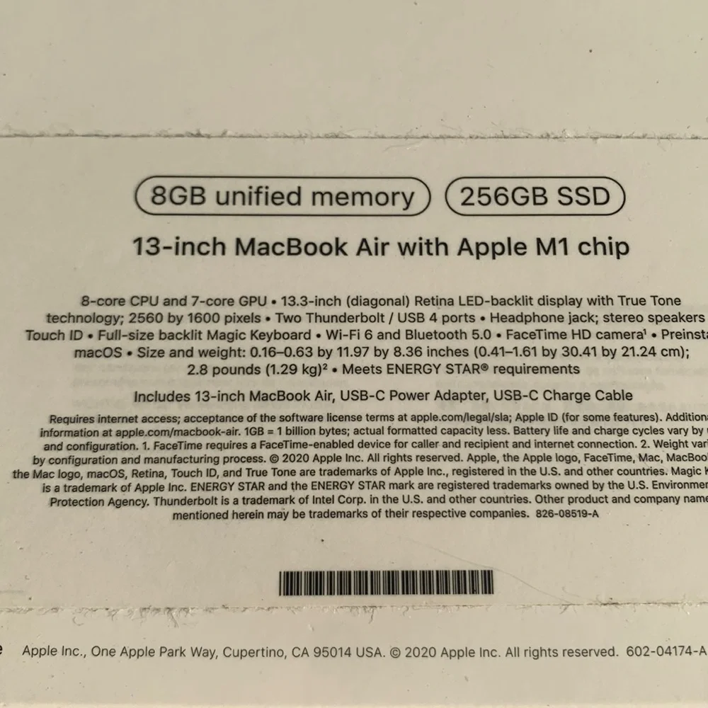 Apple MacBook Air Laptop EMPTY box